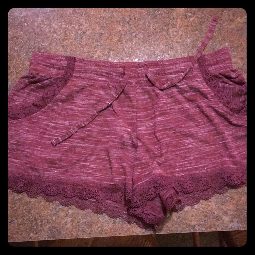 Comfortable red pajama shorts size small